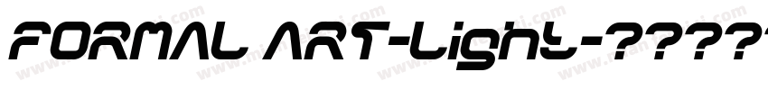 FORMAL ART-Light字体转换